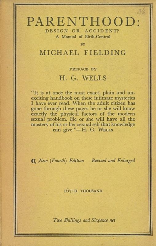 Parenthood: design or accident? a manual of birth control / by Michael Fielding cover