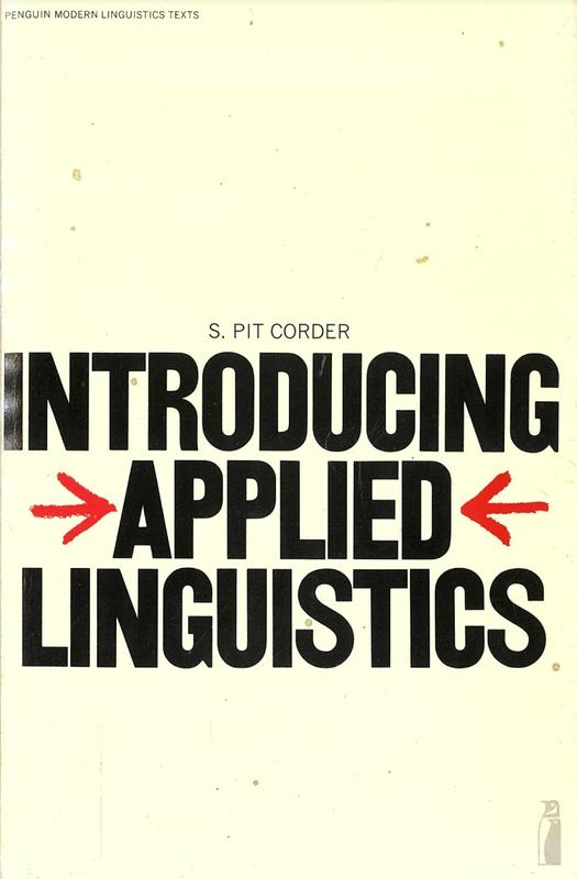 Introducing applied linguistics / S. Pit Corder cover