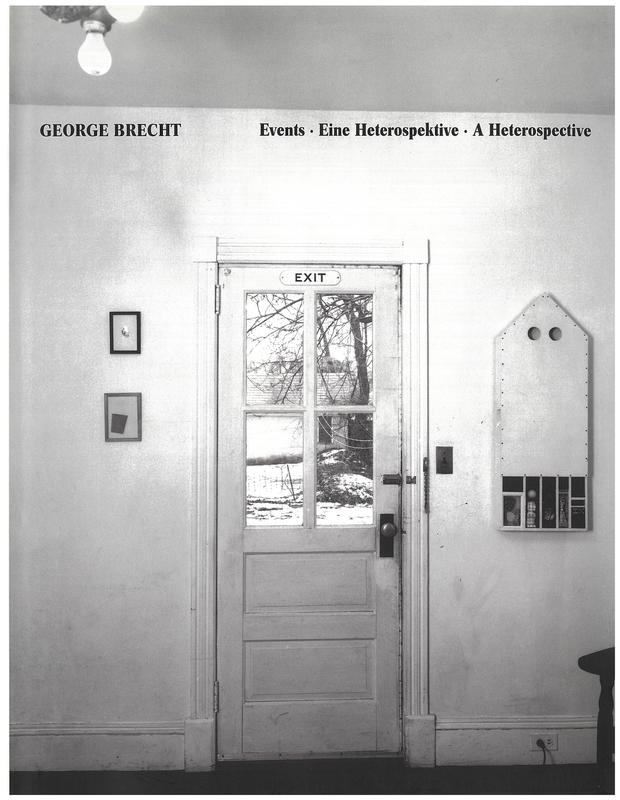 George Brecht : events : a heterospective cover