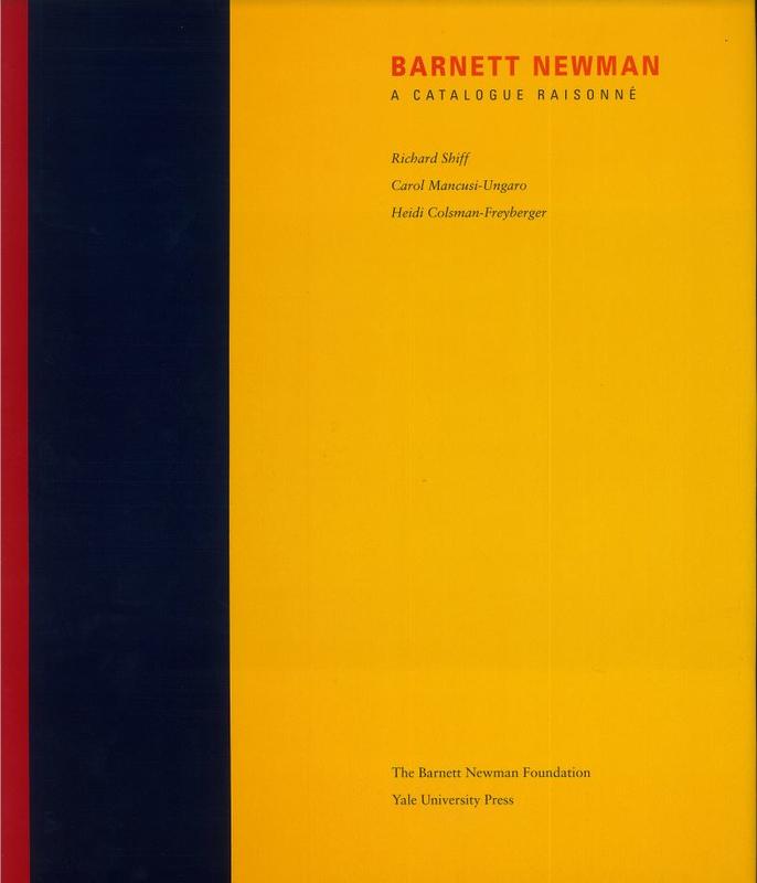 Barnett Newman : a catalogue raisonne cover