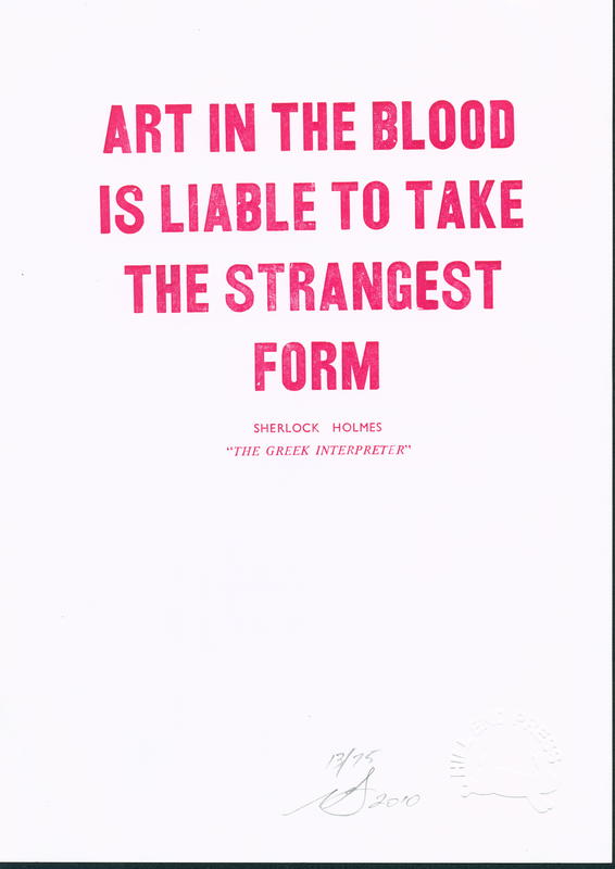 Art in the blood is liable to take the strangest form cover