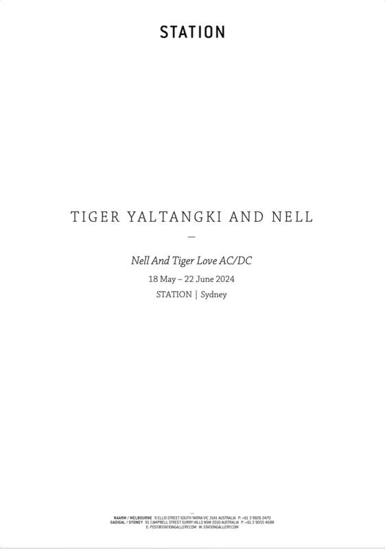 Tiger Yaltangki and NELL : NELL and Tiger Love AC/DC : 18 May - 22 June 2024, Sydney / STATION Gallery cover