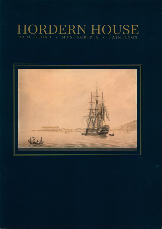 Hordern House : rare books, manuscripts, paintings [2018] cover
