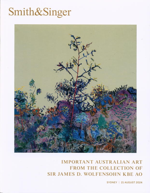 Important Australian art from the collection of Sir James D. Wolfensohn KBE AO : auction in Sydney, 21 August 2024 / Smith & Singer cover