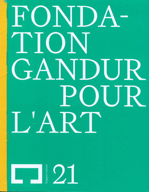 Fondation Gandur pour l'Art : rapport annuel 21 cover