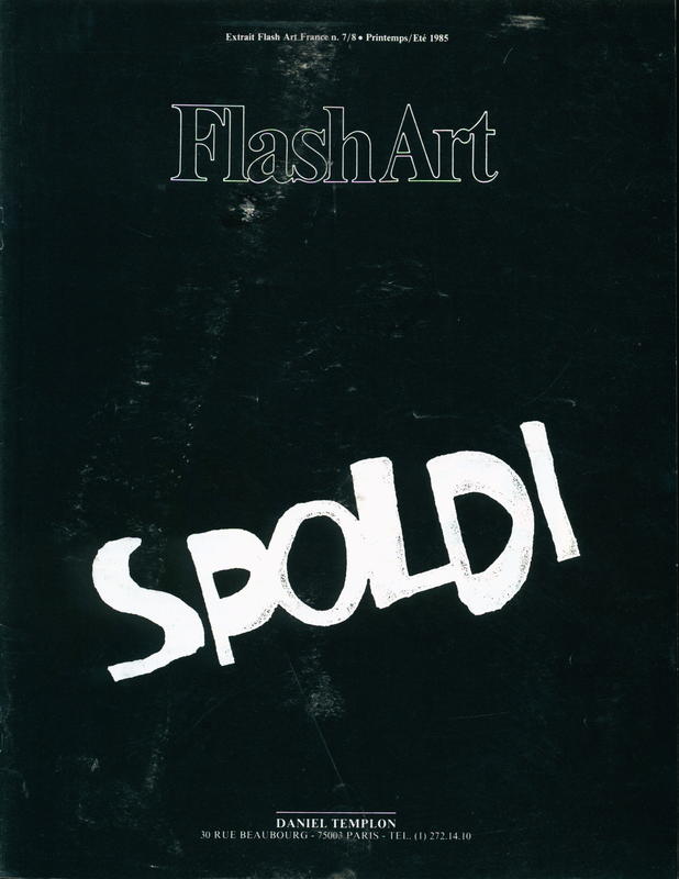 Flash Art : Spoldi cover