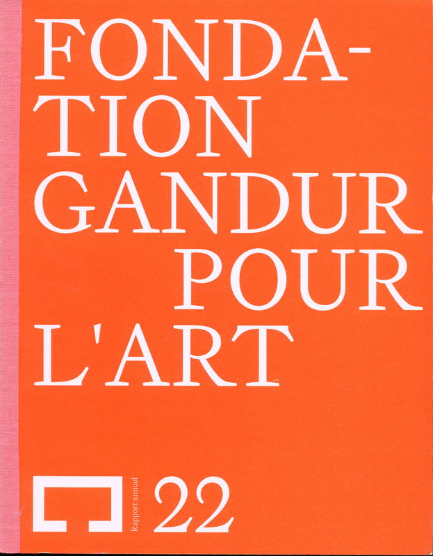 Fondation Gandur pour l'Art : rapport annuel 22 cover