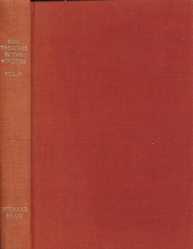 Our theatres in the nineties :  volume II / by Bernard Shaw cover