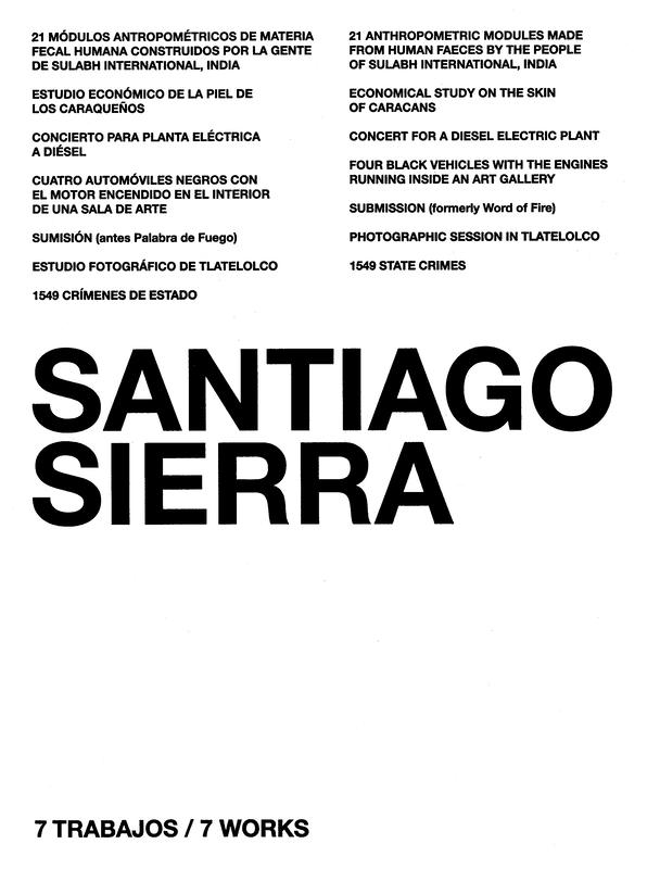 Santiago Sierra : 7 trabajos / 7 works cover