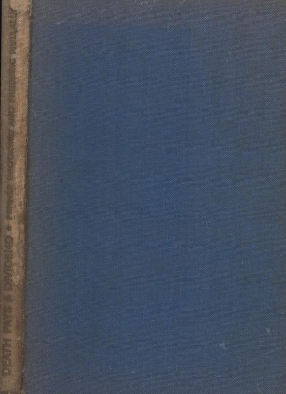 Death pays a dividend / by Fenner Brockway and Fredric Mullally cover
