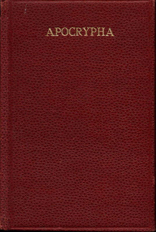 The Apocrypha according to the authorised version cover