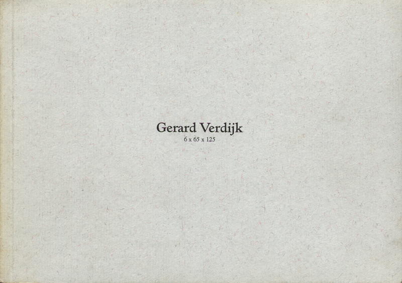 6x65x125 / Gerard Verdijk cover