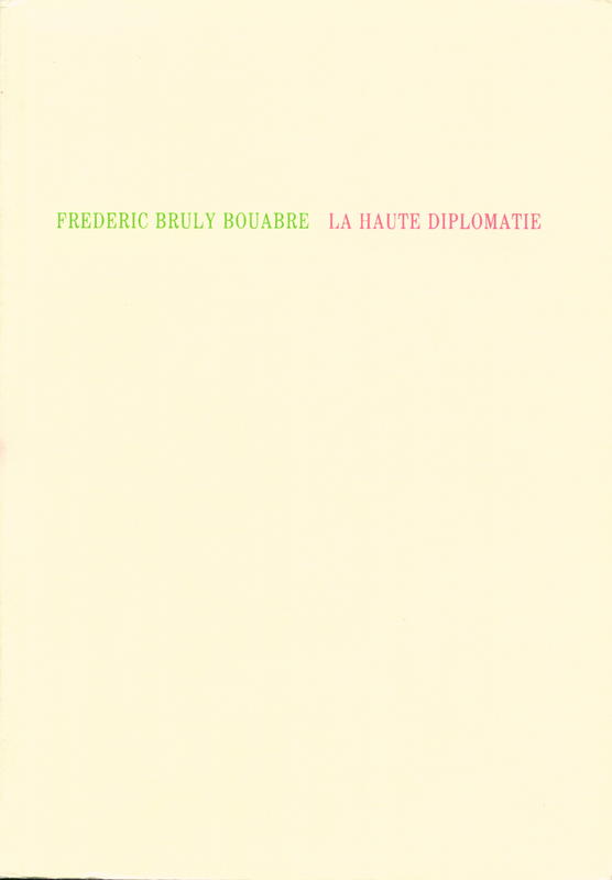La haute diplomatie / Frederic Bruly Bouabre cover