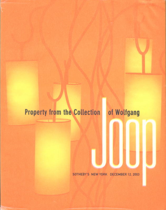 Property from the collection of Wolfgang Joop : auction in New York, 12 December 2003 / Sotheby's cover