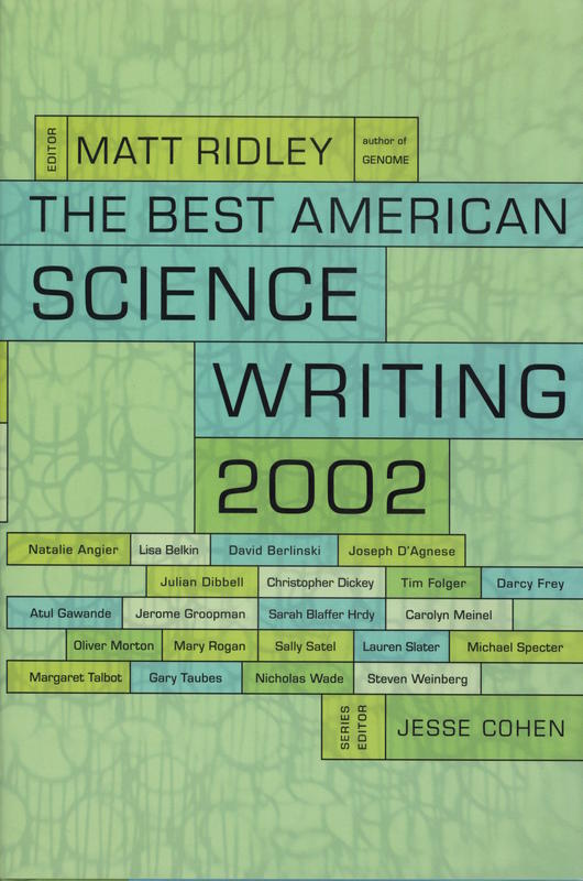 The best American science writing : 2002 / edited by Matt Ridley cover