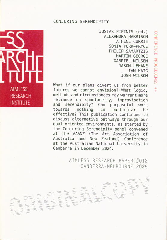 Aimless Research paper #012 : conjuring serendipity / Justas Pipinas [and 9 others] cover
