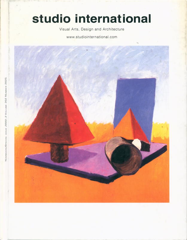 Studio international : visual arts, design and architecture ; yearbook/special issue volume 202, number 1025, 2000-3 / Studio International cover