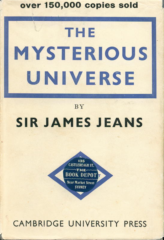 The mysterious universe / James Jeans cover