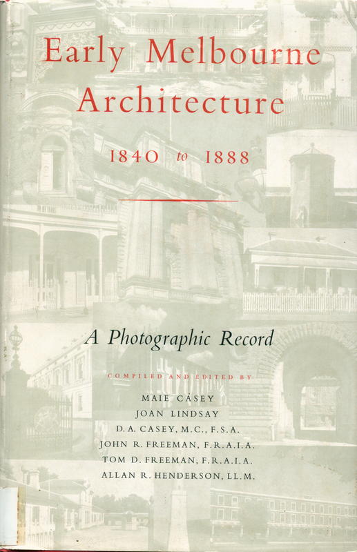Early Melbourne architecture, 1840-1888 cover