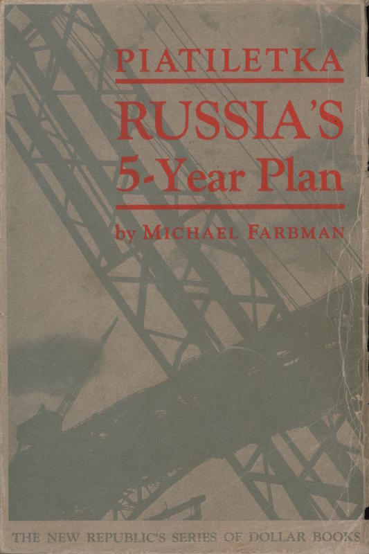 Piatiletka : Russia's 5-year plan / by Michael Farbman cover