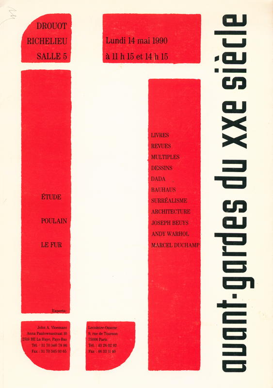 Avant-guardes du XXE siécle / Drouot Richelieu cover