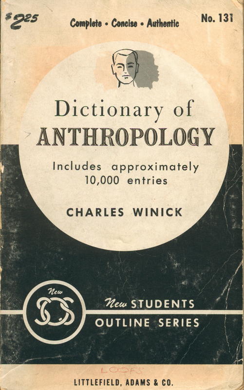 Dictionary of anthropology / by Charles Winick cover