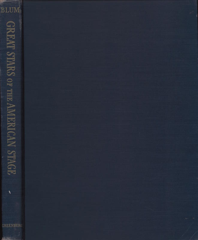 Great stars of the American stage : a pictorial record / by Daniel Blum cover