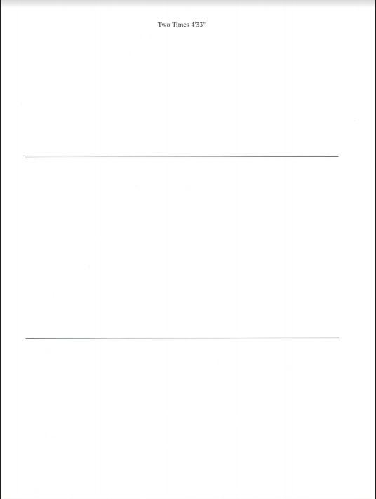 Two Times 4'33' / Manon de Boer cover