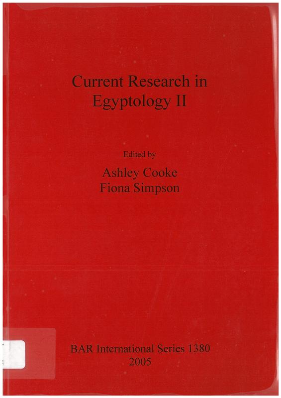 Current research in Egyptology II : January 2001 cover
