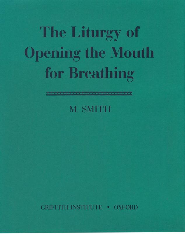 The liturgy of opening the mouth for breathing cover