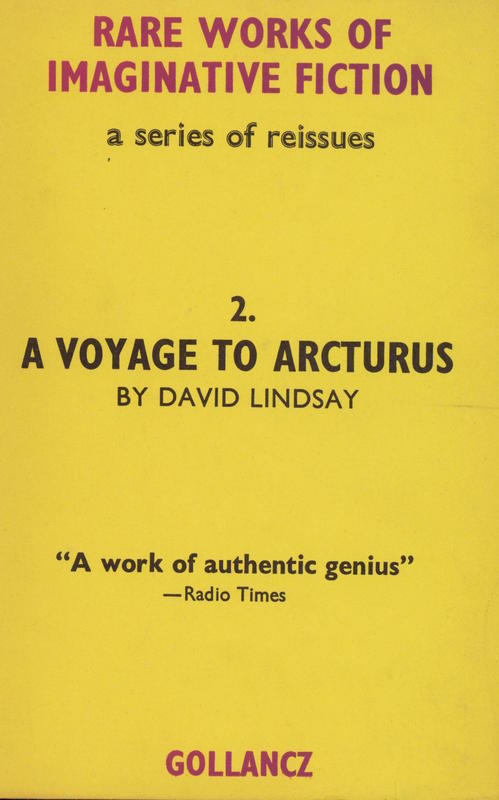 A voyage to Arcturus / David Lindsay ; with a note by E. H. Visiak cover