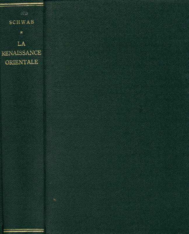 La Renaissance orientale / Raymond Schwab ; preface de Louis Renou cover