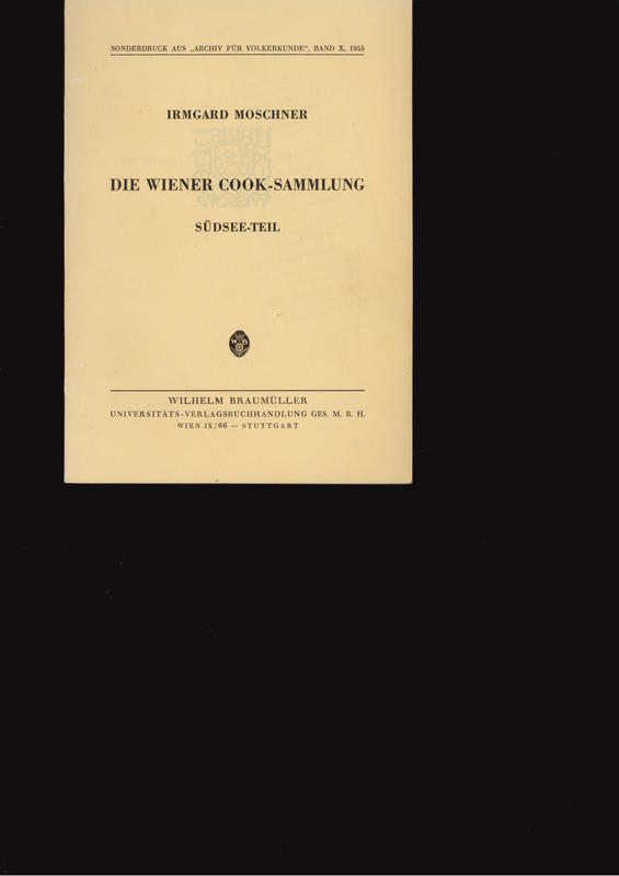Die Wiener Cook-Samlung : Südsee-teil cover