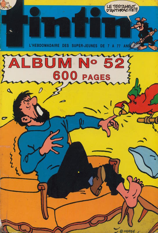 Tintin : album No 52 : Hebdomadaire des super-Jeunes de 7 a77 Ans cover