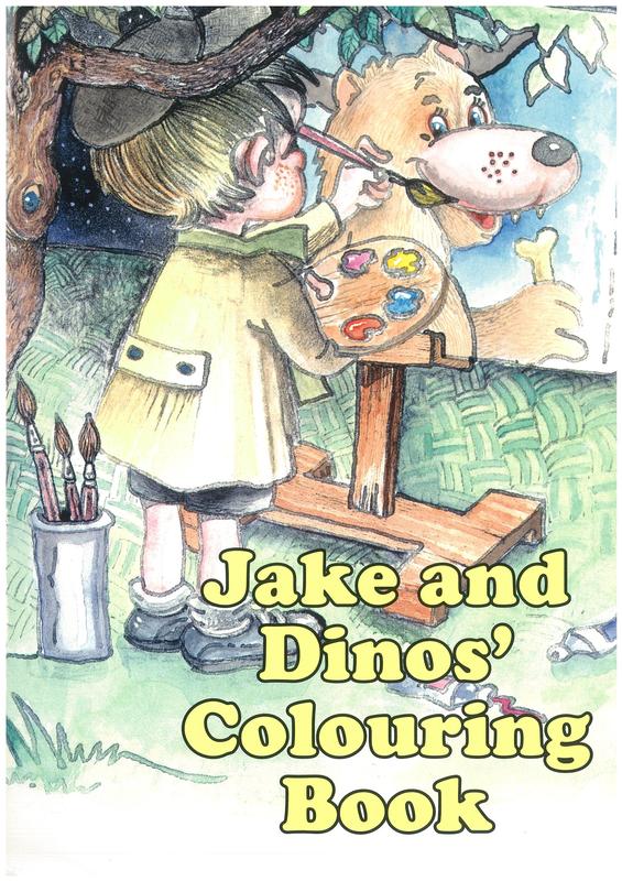 Jake and Dinos' colouring book cover