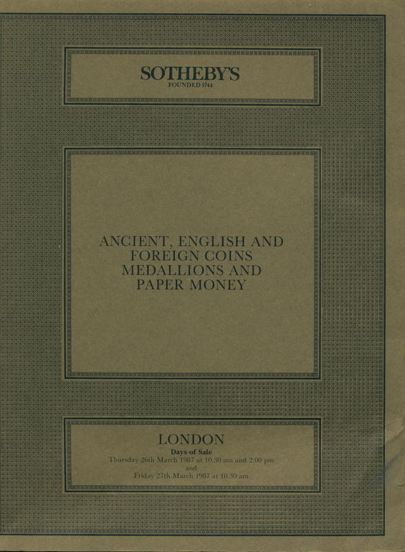 Ancient, English and foreign coins, medallions and paper money cover