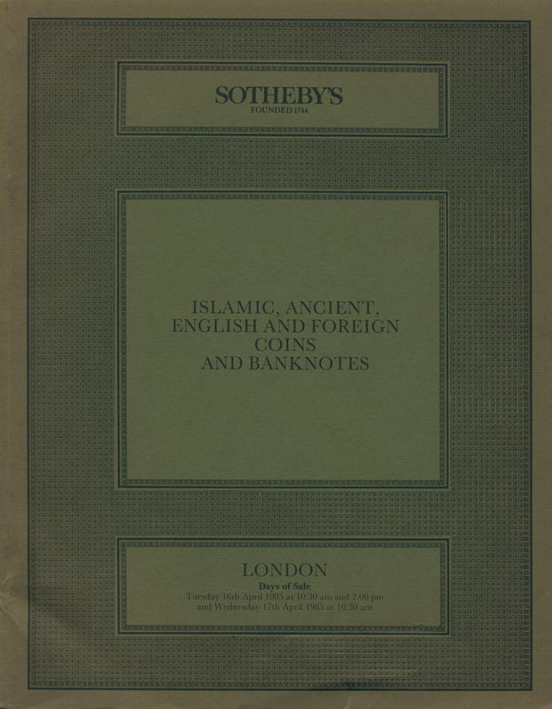 Islamic, ancient, English and foreign coins and banknotes cover