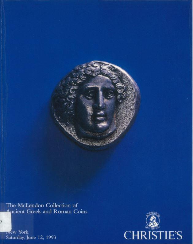 The McLendon Collection of ancient Greek and Roman coins / Christie's cover