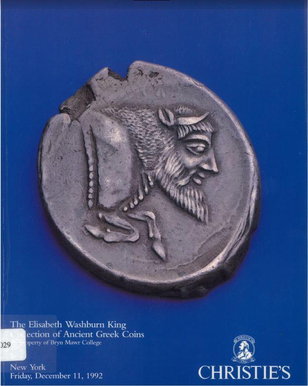 The Elisabeth Washburn King Collection of ancient Greek coins : the property of Bryn Mawr College / Christie's cover