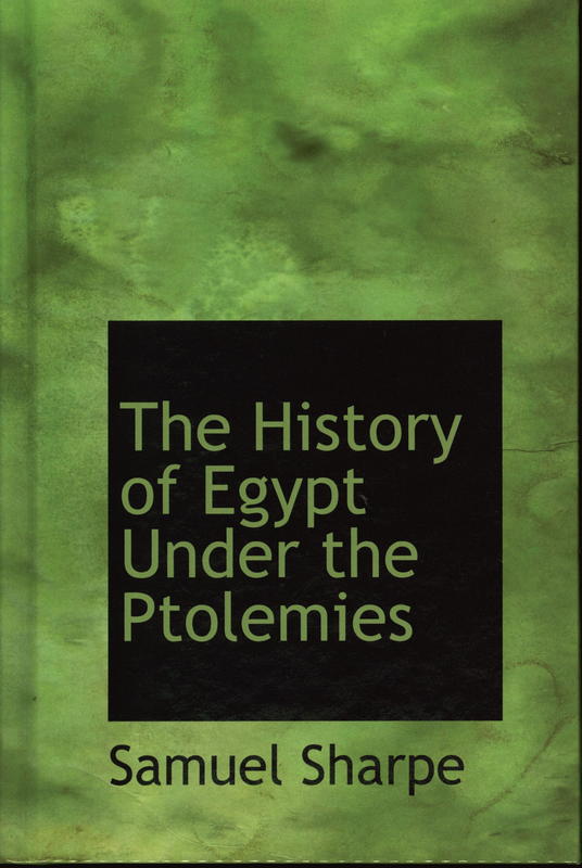 The history of Egypt under the Ptolemies cover