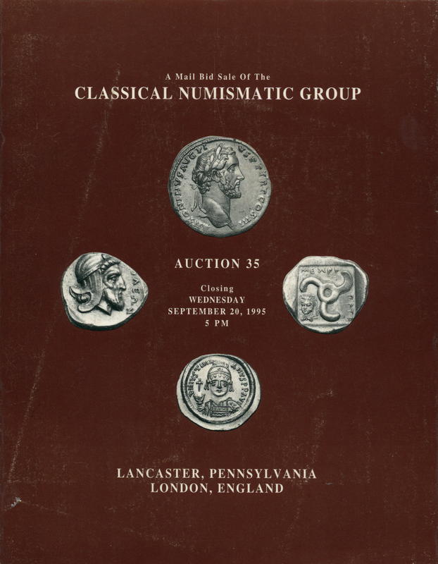Classical Numismatic Group auction 35 : a mail bid sale featuring the property of American, Canadian, European and Australian consignors cover
