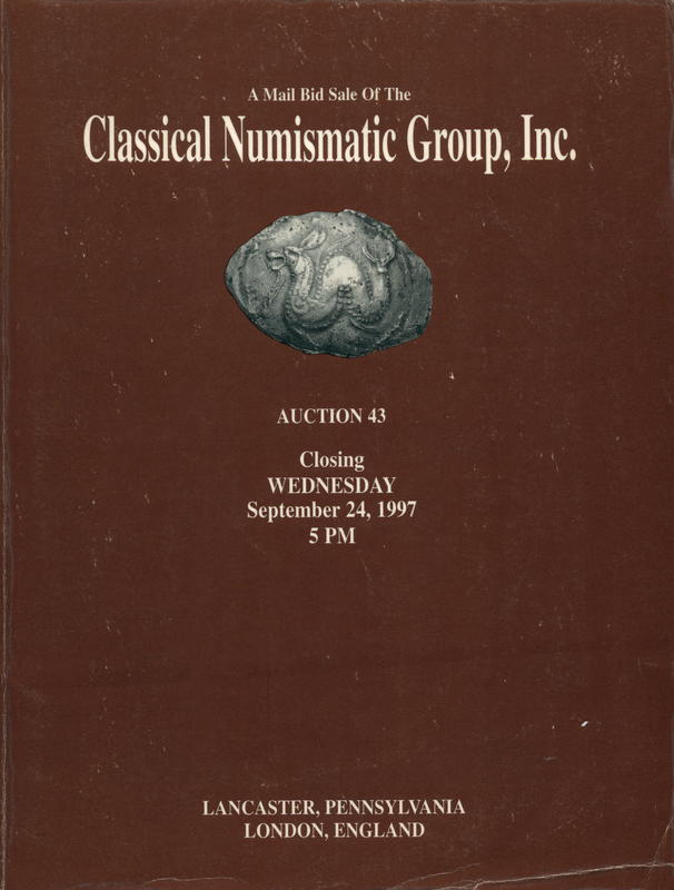 Auction 43 : featuring : a European collection of Greek : part I of the Goodman collection of Roman republican : extensive offering of Roman imperial : detailed selection of Byzantine (several of which are plate coins from Byzantine coins & their valu cover