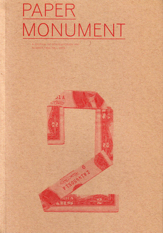Paper monument : a journal of contemporary art cover