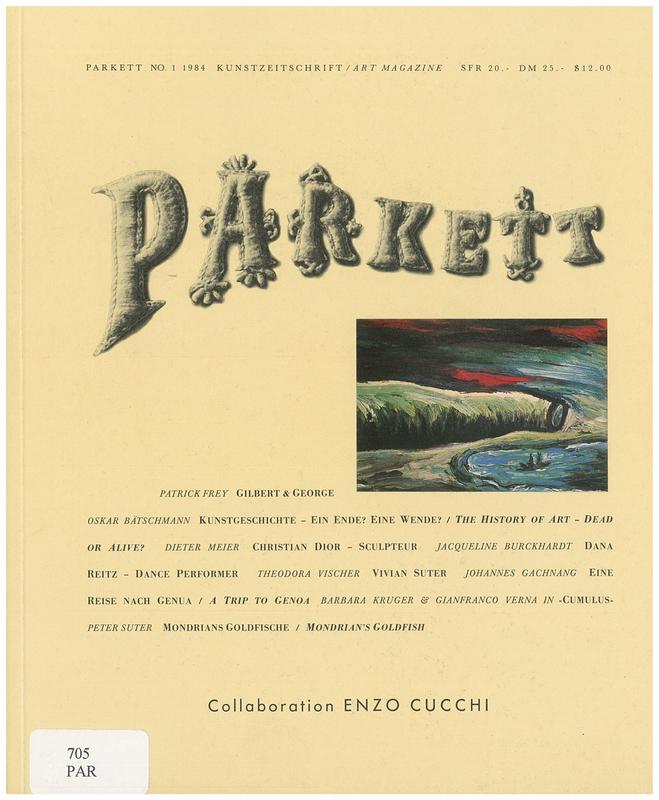 Parkett : the Parkett series with contemporary artists cover