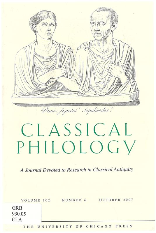 Classical philology cover