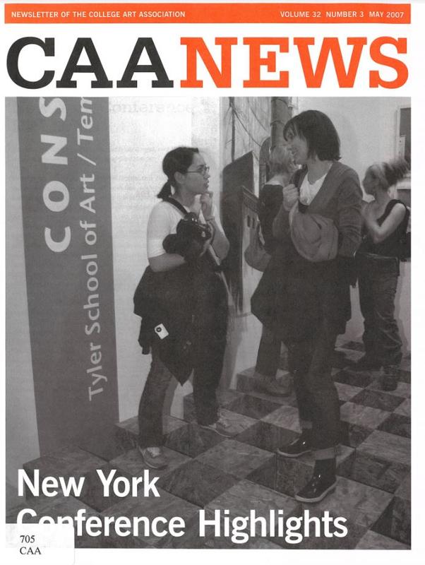 CAA news : newsletter of the College Art Association cover