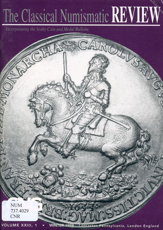 Classical numismatic review cover