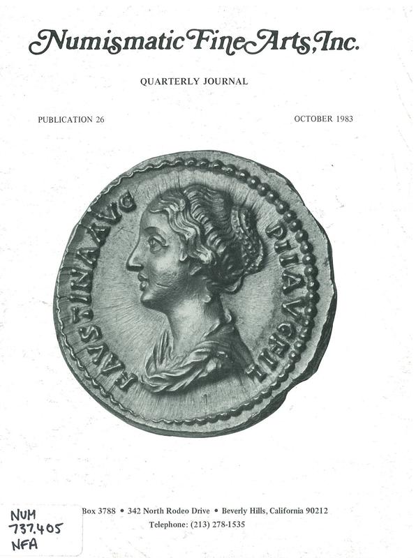 Numismatic Fine Arts journal cover