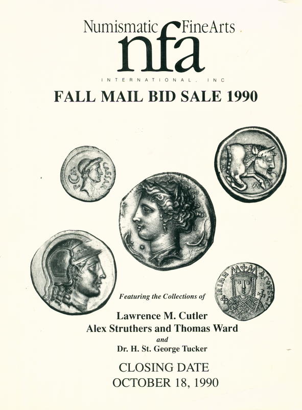 Fall mail bid sale : ancient coins and related literature cover