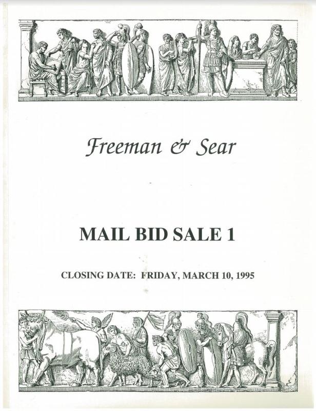 Mail bid sale 1 : closing date Friday, March 10, 1995 / Freeman & Sear cover